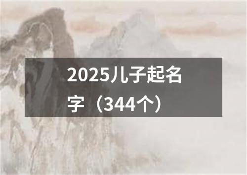 2025儿子起名字（344个）