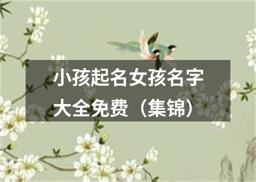 小孩起名女孩名字大全免费（集锦）