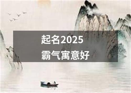 起名2025霸气寓意好