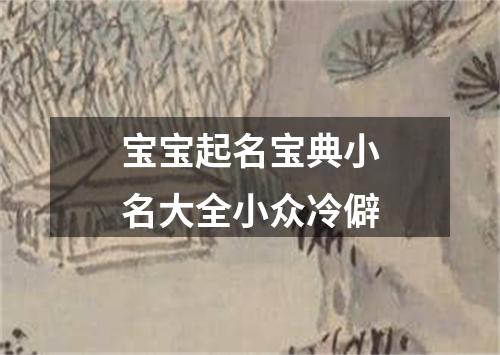 宝宝起名宝典小名大全小众冷僻