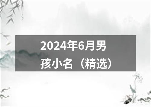 2024年6月男孩小名（精选）