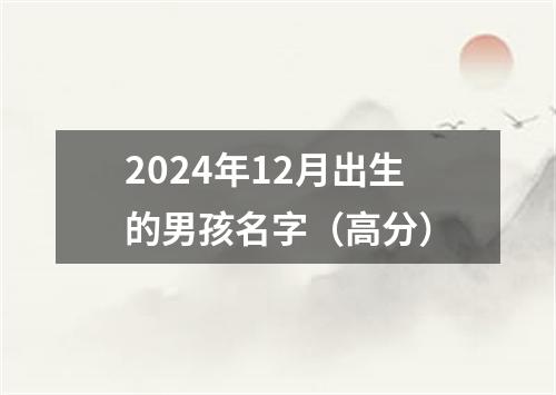 2024年12月出生的男孩名字（高分）