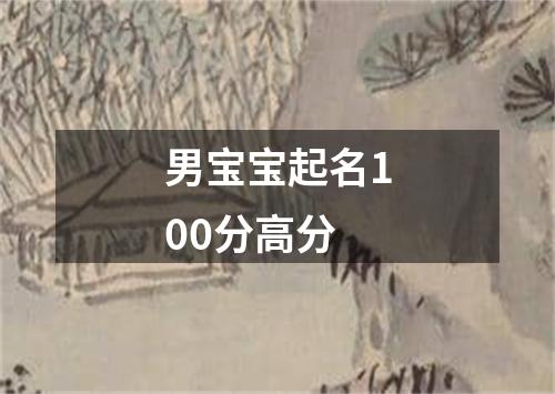 男宝宝起名100分高分