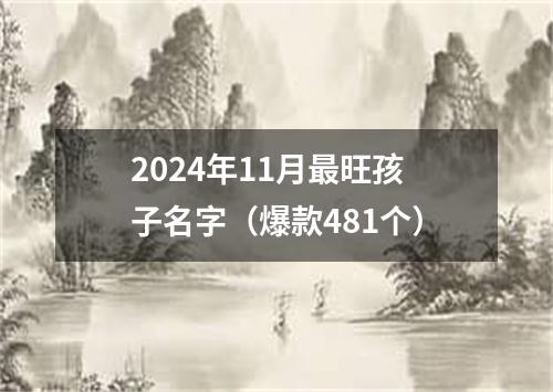 2024年11月最旺孩子名字（爆款481个）