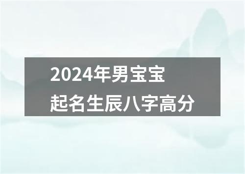 2024年男宝宝起名生辰八字高分