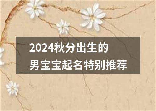 2024秋分出生的男宝宝起名特别推荐