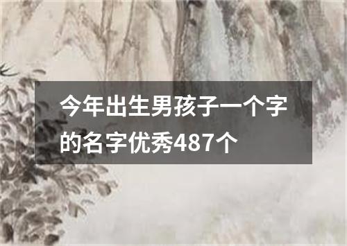 今年出生男孩子一个字的名字优秀487个