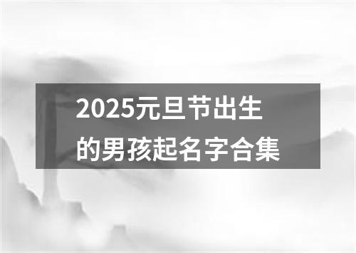 2025元旦节出生的男孩起名字合集