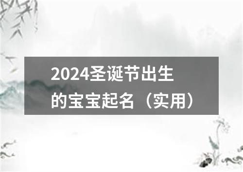 2024圣诞节出生的宝宝起名（实用）