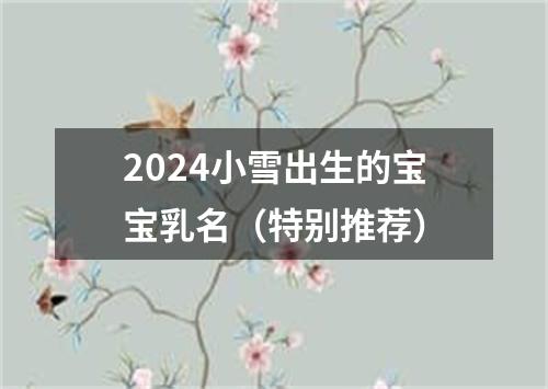 2024小雪出生的宝宝乳名（特别推荐）