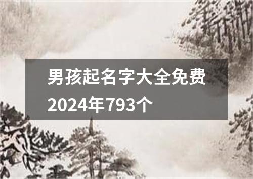 男孩起名字大全免费2024年793个