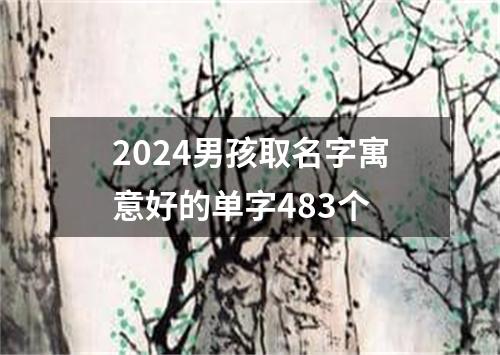 2024男孩取名字寓意好的单字483个