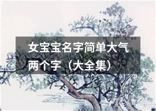 女宝宝名字简单大气两个字（大全集）