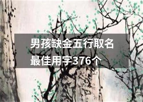 男孩缺金五行取名最佳用字376个