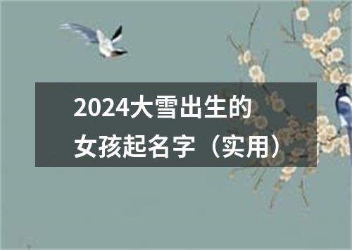 2024大雪出生的女孩起名字（实用）