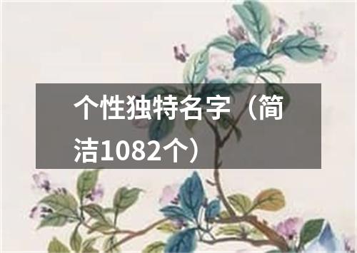 个性独特名字（简洁1082个）