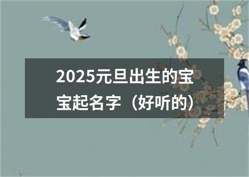 2025元旦出生的宝宝起名字（好听的）