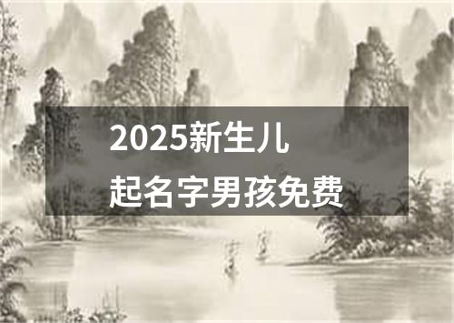 2025新生儿起名字男孩免费