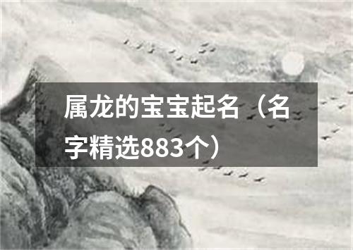 属龙的宝宝起名（名字精选883个）