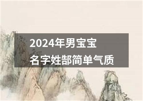 2024年男宝宝名字姓郜简单气质