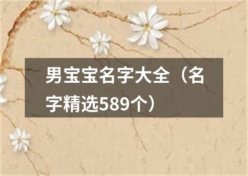 男宝宝名字大全（名字精选589个）