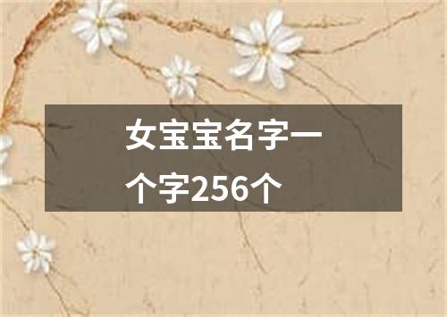 女宝宝名字一个字256个