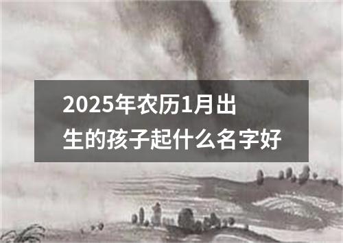 2025年农历1月出生的孩子起什么名字好