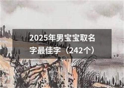 2025年男宝宝取名字最佳字（242个）