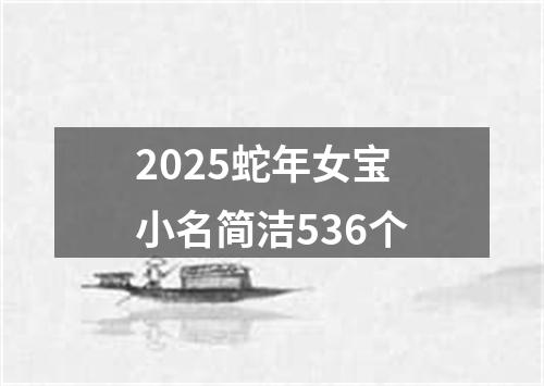 2025蛇年女宝小名简洁536个