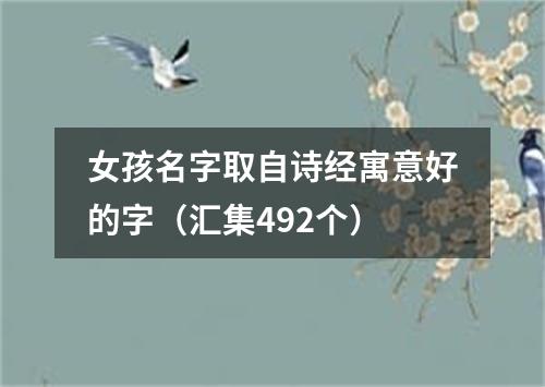 女孩名字取自诗经寓意好的字（汇集492个）