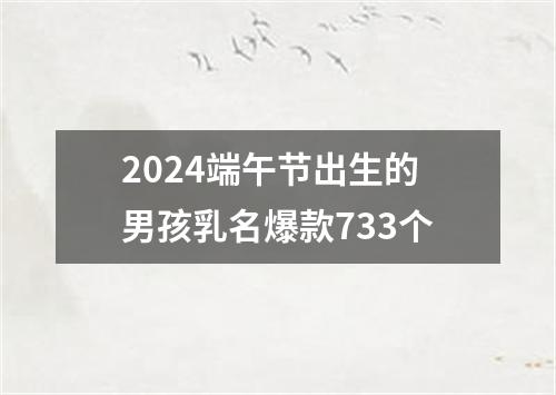 2024端午节出生的男孩乳名爆款733个