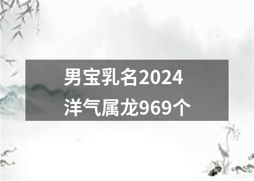 男宝乳名2024洋气属龙969个