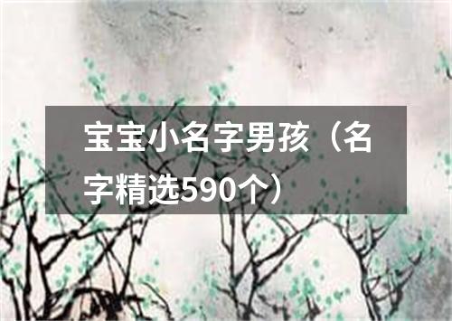 宝宝小名字男孩（名字精选590个）