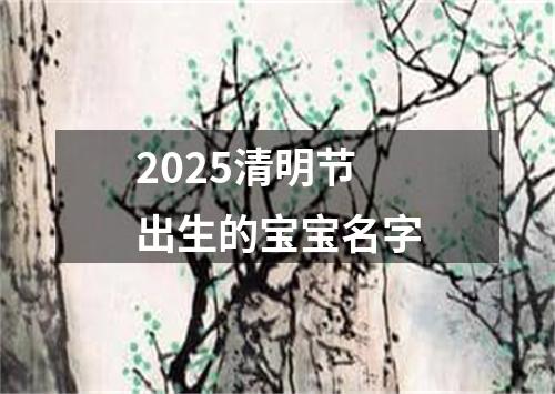 2025清明节出生的宝宝名字