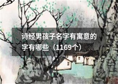 诗经男孩子名字有寓意的字有哪些（1169个）