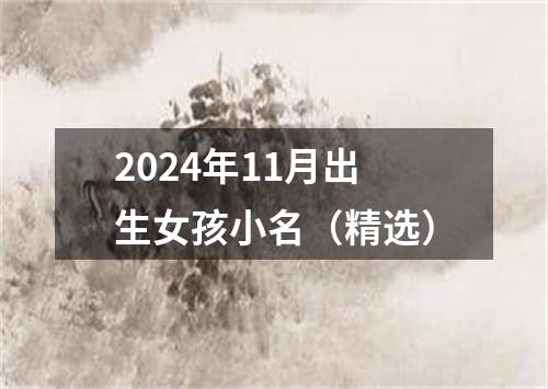 2024年11月出生女孩小名（精选）