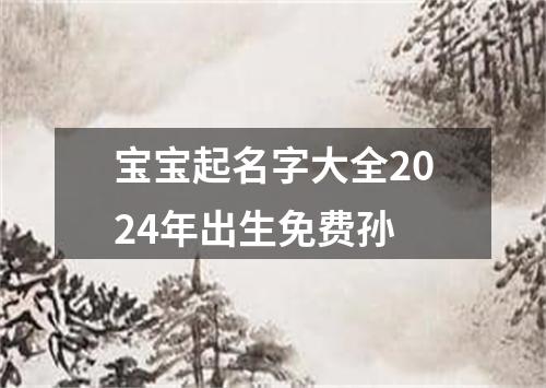 宝宝起名字大全2024年出生免费孙