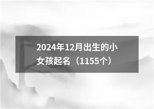 2024年12月出生的小女孩起名（1155个）