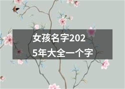 女孩名字2025年大全一个字