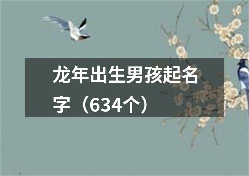 龙年出生男孩起名字（634个）