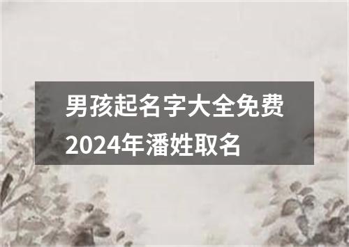 男孩起名字大全免费2024年潘姓取名