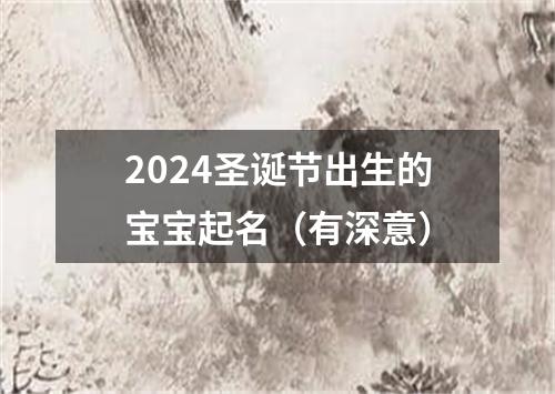 2024圣诞节出生的宝宝起名（有深意）