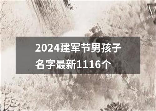 2024建军节男孩子名字最新1116个