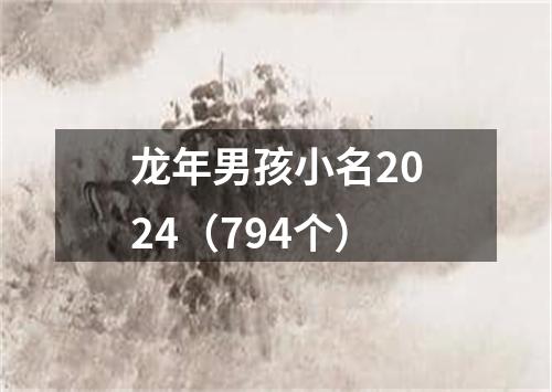 龙年男孩小名2024（794个）