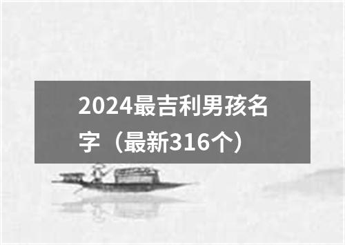 2024最吉利男孩名字（最新316个）