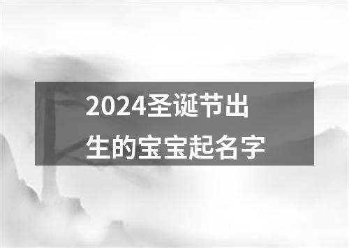 2024圣诞节出生的宝宝起名字