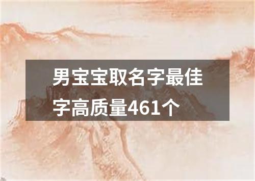 男宝宝取名字最佳字高质量461个