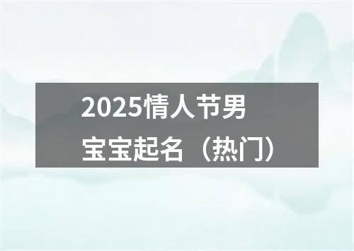 2025情人节男宝宝起名(热门)
