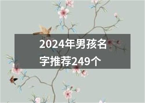 2024年男孩名字推荐249个