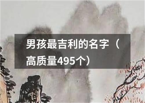 男孩最吉利的名字(高质量495个)